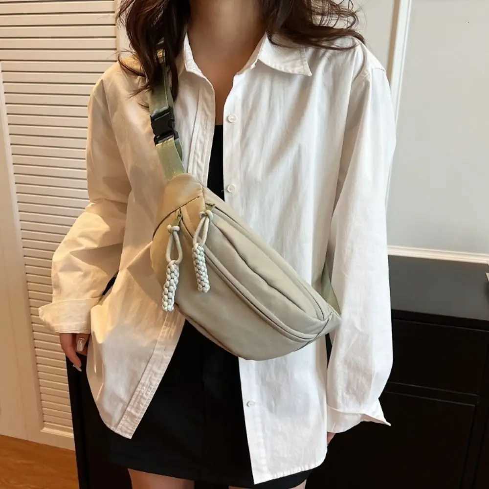 nylon Canvas Crossbody Bag Portable Zipper Korean Style Canvas Chest Bag Message Bag Shoulder Bag Waist Bag Sports Y250819