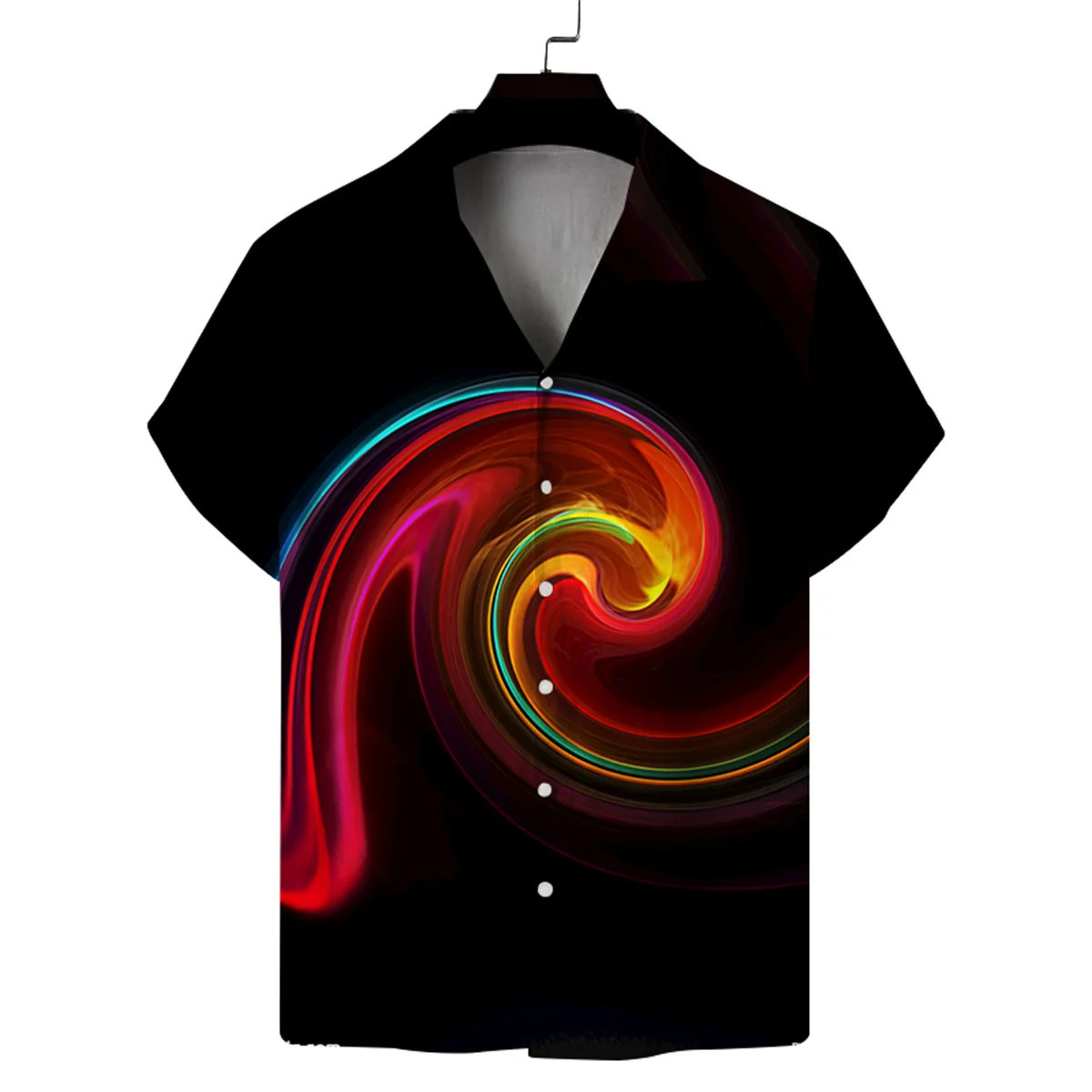 Mens summer Hawaiian casual personalized shortsleeved shirt mens printed fashion Cuban collar beach 250808