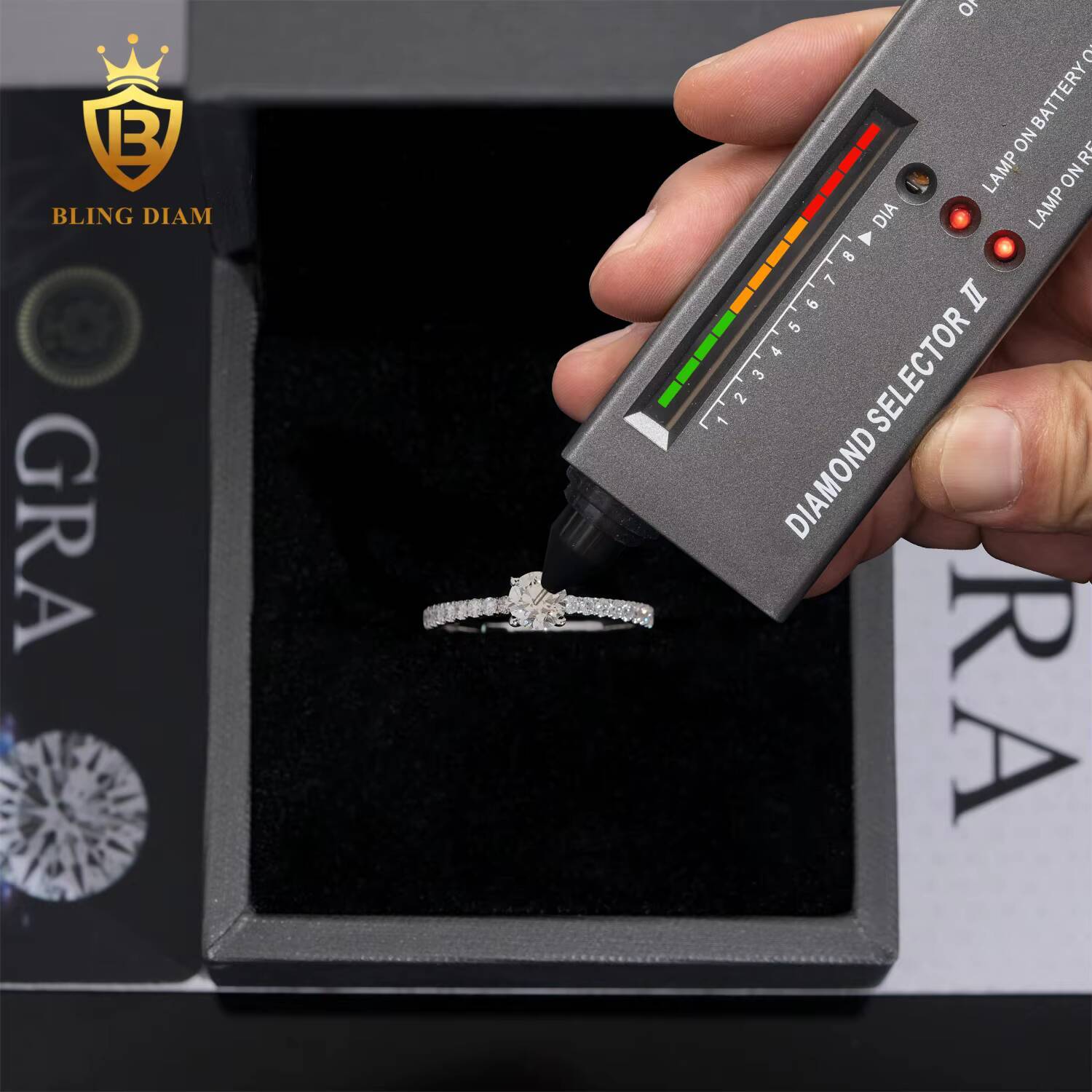 New Style Lab Grown Diamond Ring 925 Sterling Silver with White Gold Plating Certificate Wedding Ring for Women Gift