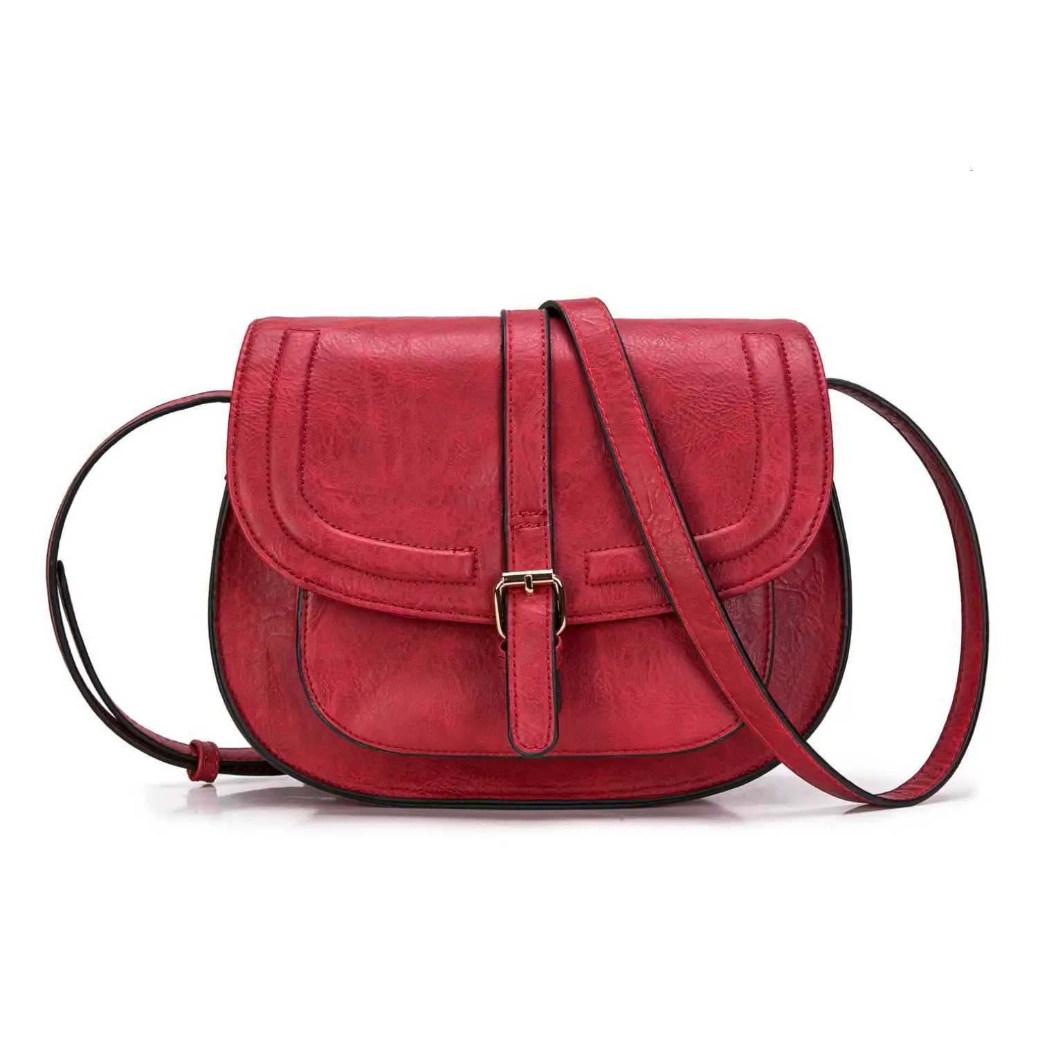 AFKOMST Crossbody Bag for Women Small Satchel and Shoulder Bag Vintage Saddle Handbags Vegan Leather CT20154E Y250819