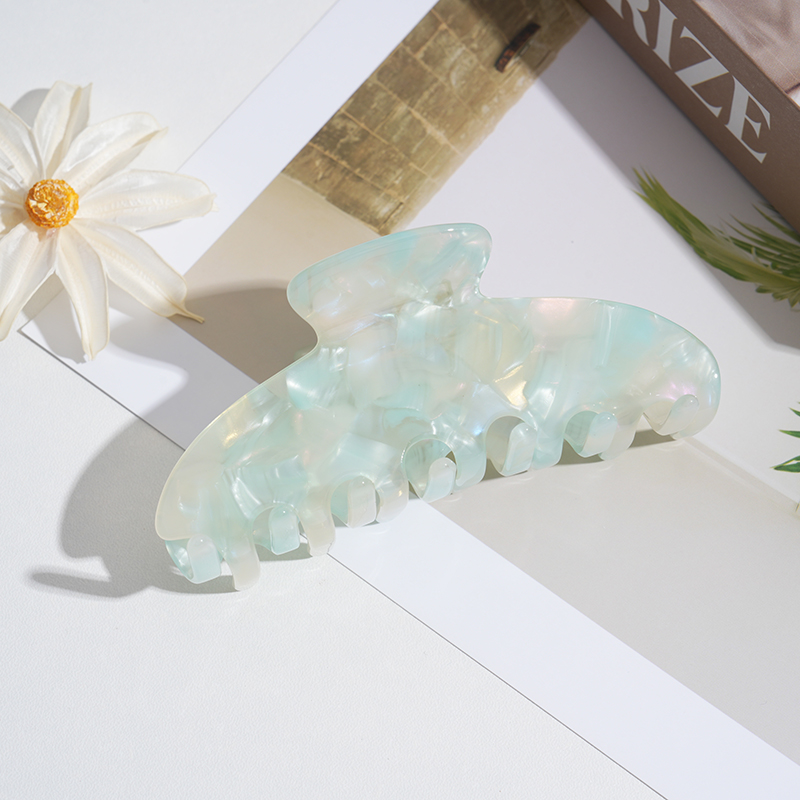 Korean-style hairpin women's acrylic hairpin for gripping the back of the head. Ladies' ponytail hairpin with shark clip.