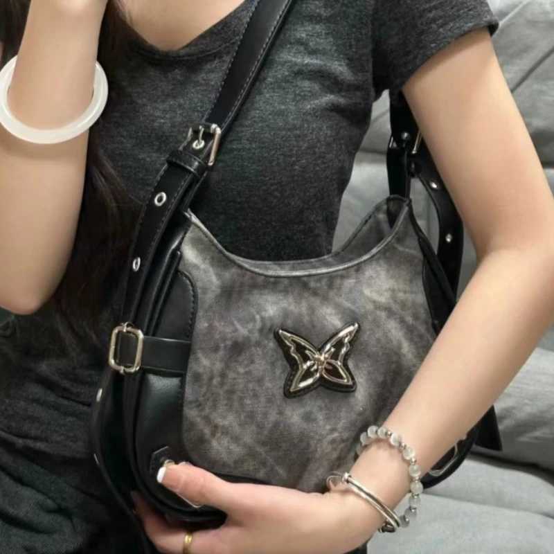 Butterfly Pu Leather Shoulder Bag American Handbag Armpit Bag Storage Bag Tote Womens Bags Purse Tote Bags Purse Y250819
