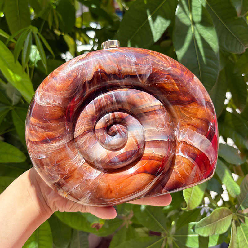 Creative Marble Pattern Spiral Acrylic Bag Niche Design Box Bag Handheld Crossbody Bag