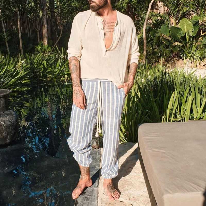 Spring Fall Daily Casual Breathable T-shirts Men Vintage Henley Neck Button T Shirt Fashionable Mens Solid Color Pullover Tops Y250819