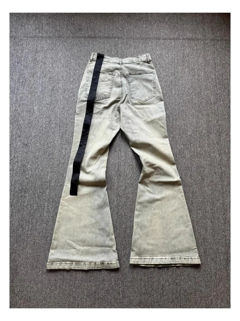 Rick Washed Blue Zipper Pocket Fit slim fit PANT Jeans Cotton Denim Pants Comfort Casual Size S M L XL #B4 250820