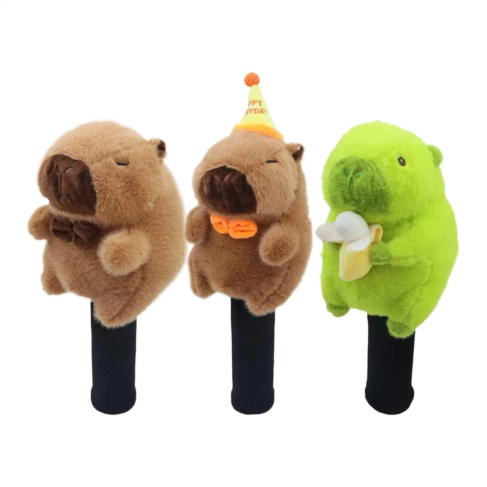 Capybara Shape Golf Club Head Covers Plush Animal Capybara Golf Driver Headcover Putting Green Head Protective Case Supplies 250819