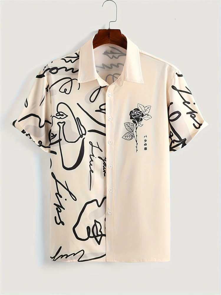 3D Abstract Printed Mens Short-sleeved Shirt Summer Everyday Casual Shirt Outdoor Street Fashion Mens Short-sleeved Shirt Y250819