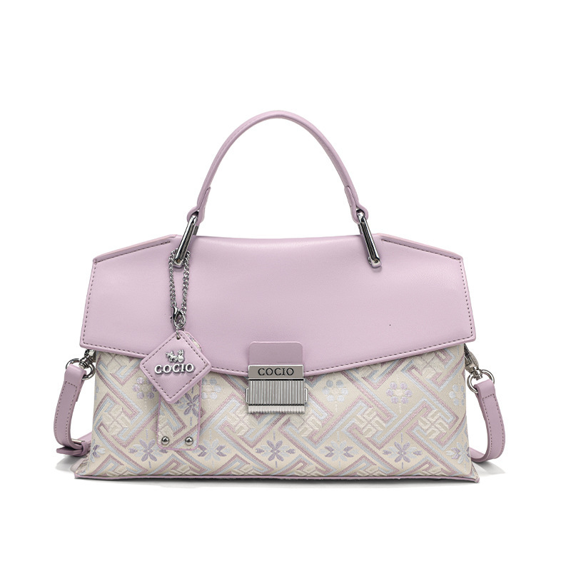 Free Shipping Designer Luxury New Embroidered Handheld Large Capacity Kelly Bag Fashion Women's Versatile Shoulder Crossbody Bag Leisure Shopping