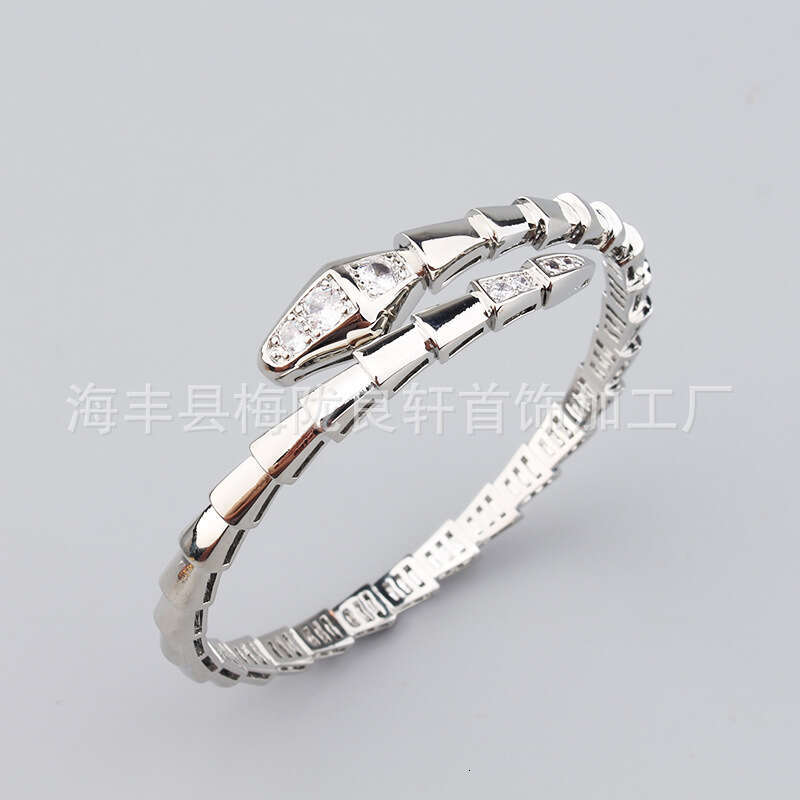 Elegant Snake Bracelet and Ring Set for Women, Popular Jewelry with Zirconia