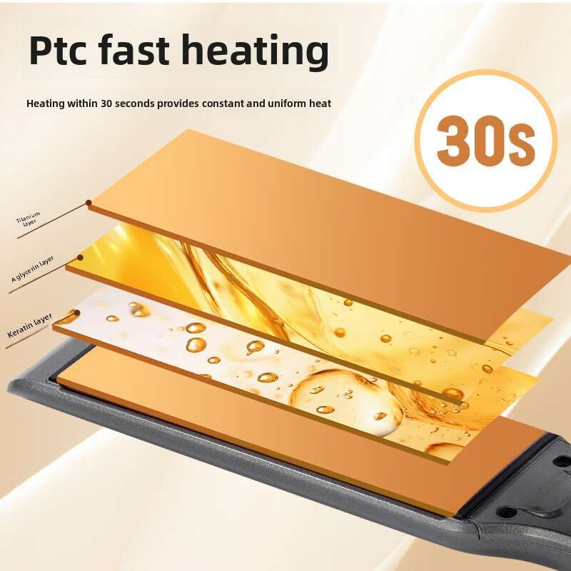 Household Salon Curling And Straightening Dual-Use Straightener LCD Display Temperature Control Hair Curler