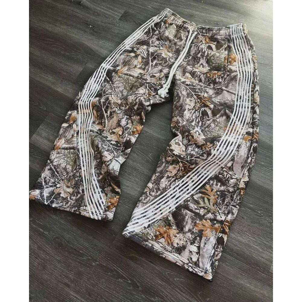 Streetwear Women Y2K Gothic Hip Hop Retro Camo Graphic Baggy Casual Pants Womens Mens Elastic Waist Jogging Trousers