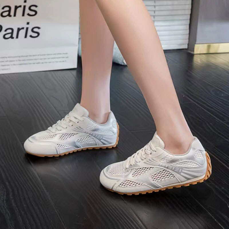Inner Height Increase Forrest Gump for Women 2025 Summer New Slimming Versatile Breathable Training Campus White Mesh Shoes