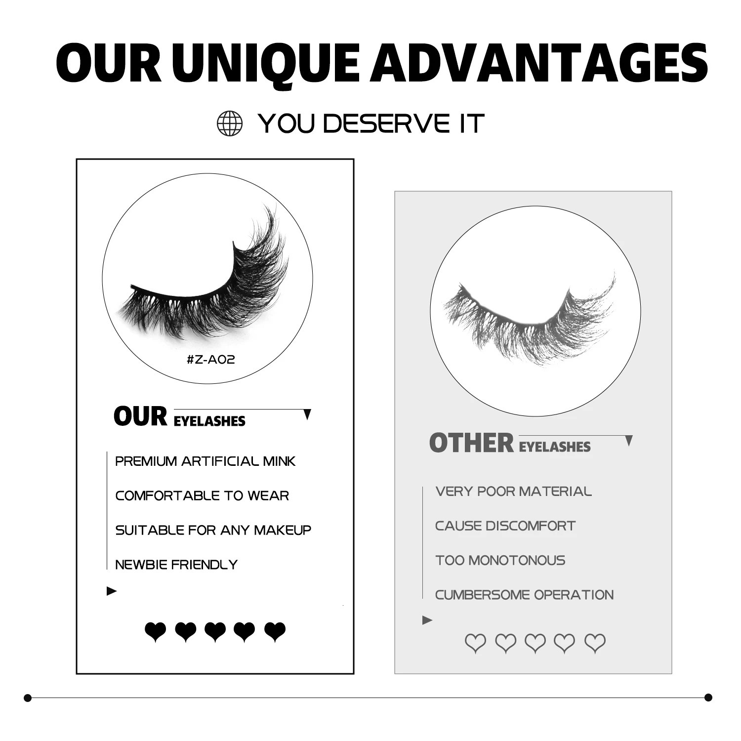 GROINNEYA 3D Mink Lashes Cat Eyelashes Fluffy Wispy Volume Natural Feathery Effect Lightweight Flexible Band 250811