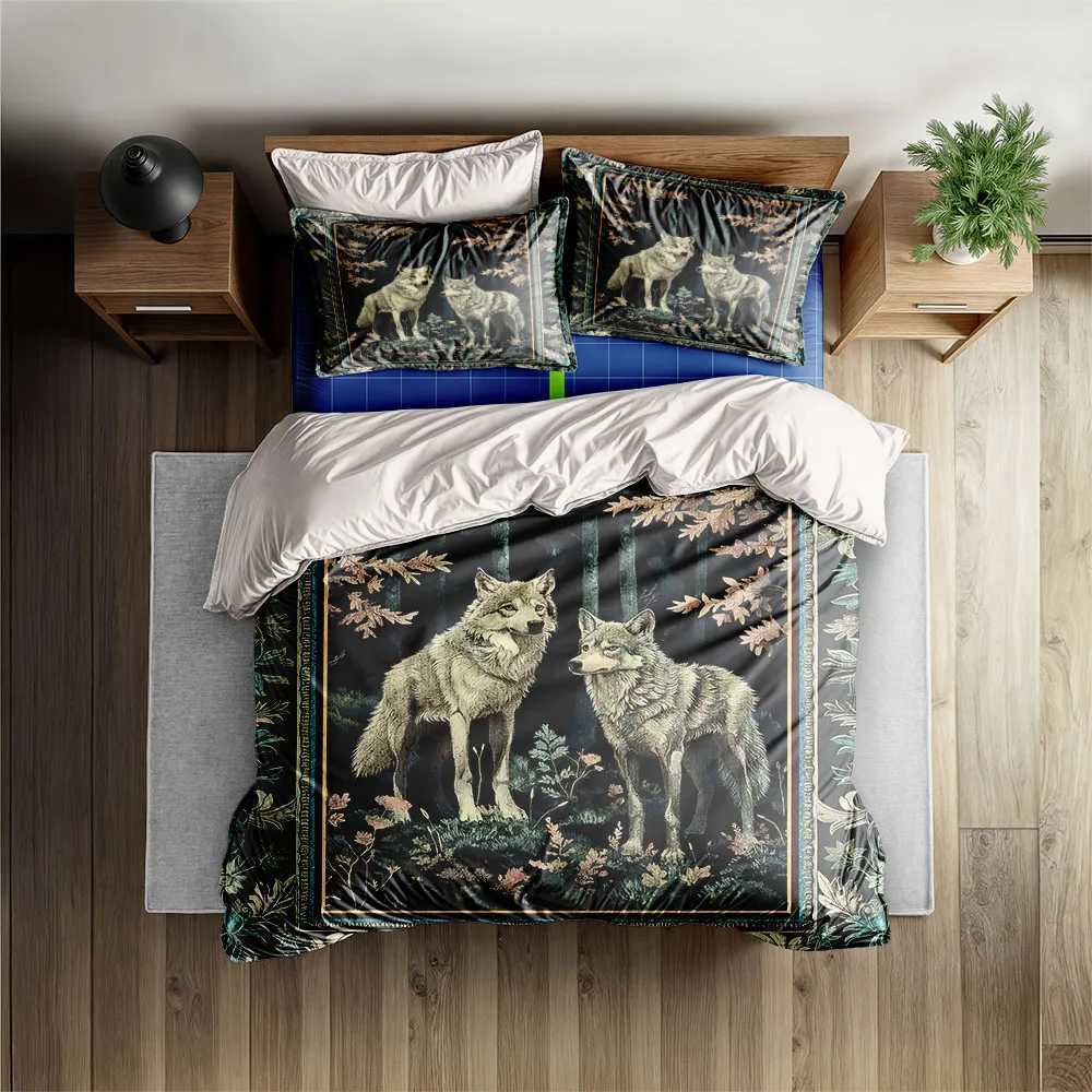 Swedish Dala Horses Duvet Cover Set EU Single Double King US Twin Full Queen Size Bed Linen Set Y250819
