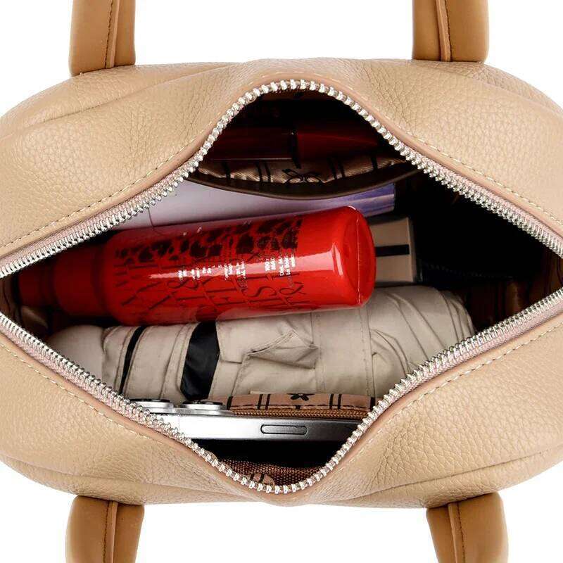 New High Quality Leather Tote Bag Brand Women Shoulder Crossbody Bags Ladies Simple Leisure Handbags Designer Purses