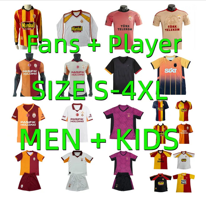 2025 2026 Turkey Galatasaray Soccer Jerseys 1998 1999 2000 10 11 13 14 Retro ICARDI OSIMHEN G.SARA MERTENS MORATA ZANIOLI NELSSON BAKAMBU HAGI football shirt Men kids