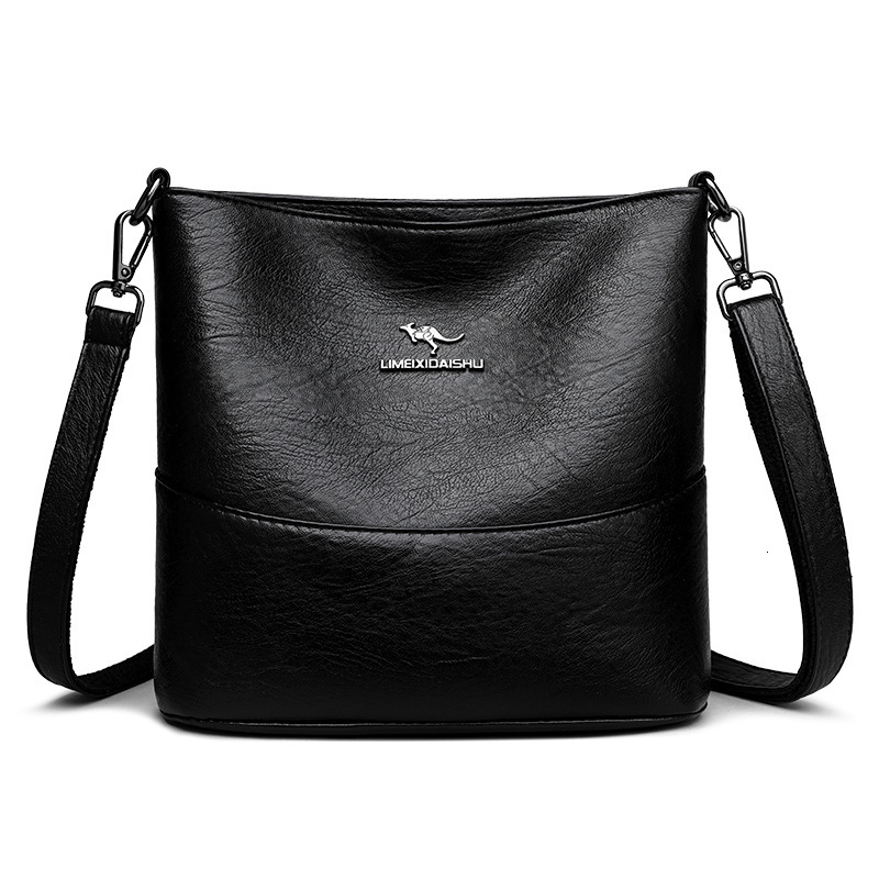 2025 Autumn Simple Bucket Bag Retro Texture Shoulder Bag Lightweight Luxury Texture Crossbody Bag Women's Small Bag Women's Crossbody Bag De