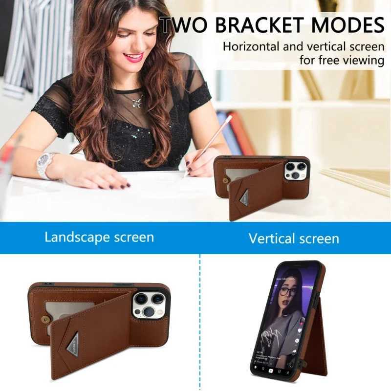 The New Model Is Suitable for iPhone 15 Prax Business Flip Phone Case 14plus 13 12pro 11 Card Holder Xsmax Xr Protection Cover S14 S250820
