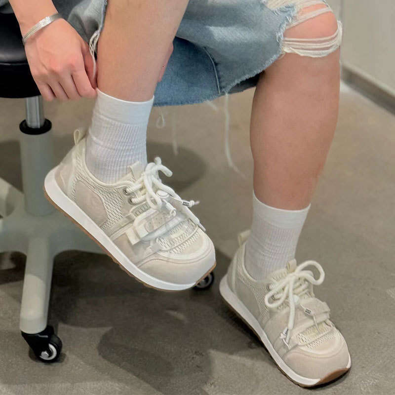 Internet Celebrity 2025 Summer New Thick-Soled Mesh Hollow Breathable Versatile Ugly Cute Big-Toe Style Forrest Gump Shoes