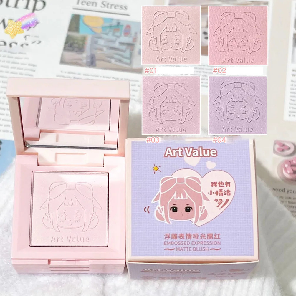 4-in-1 Embossed Matte Blush Makeup Palette Nude Eyeshadow Cheek Blusher Contouring Four-layer All-in-one Box Brightening Skin 250814