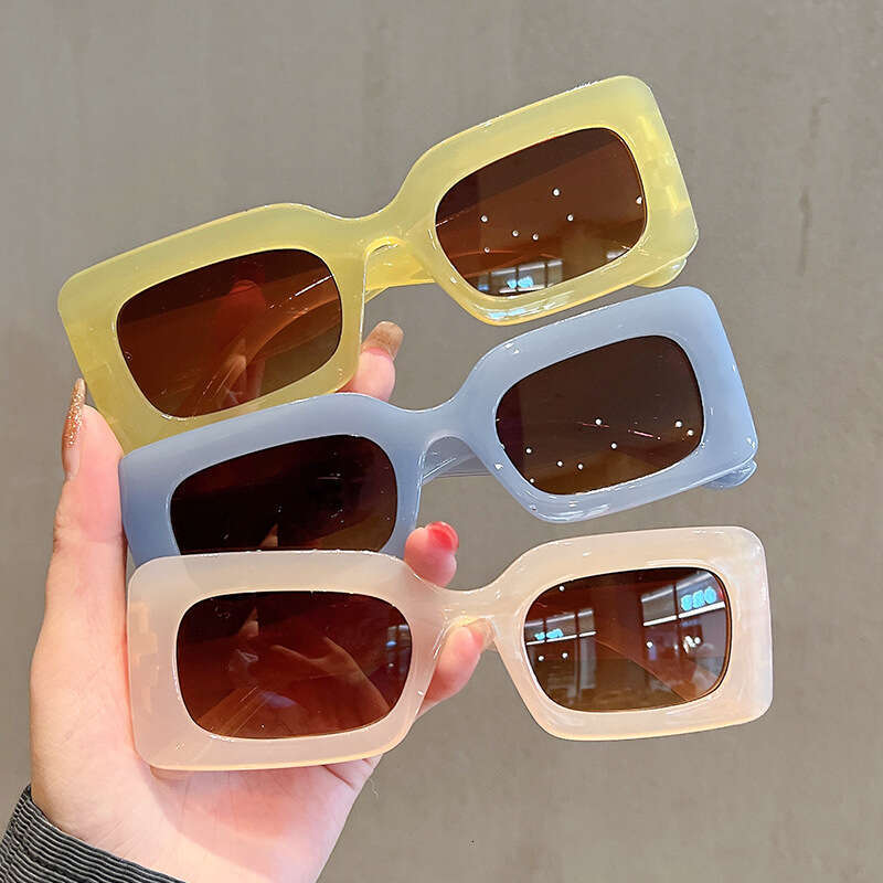 Square Small Frame for Women Trendy Personality Colorful Hip-Hop Glasses Fashion Simple Designer Celebrity Sunglasses