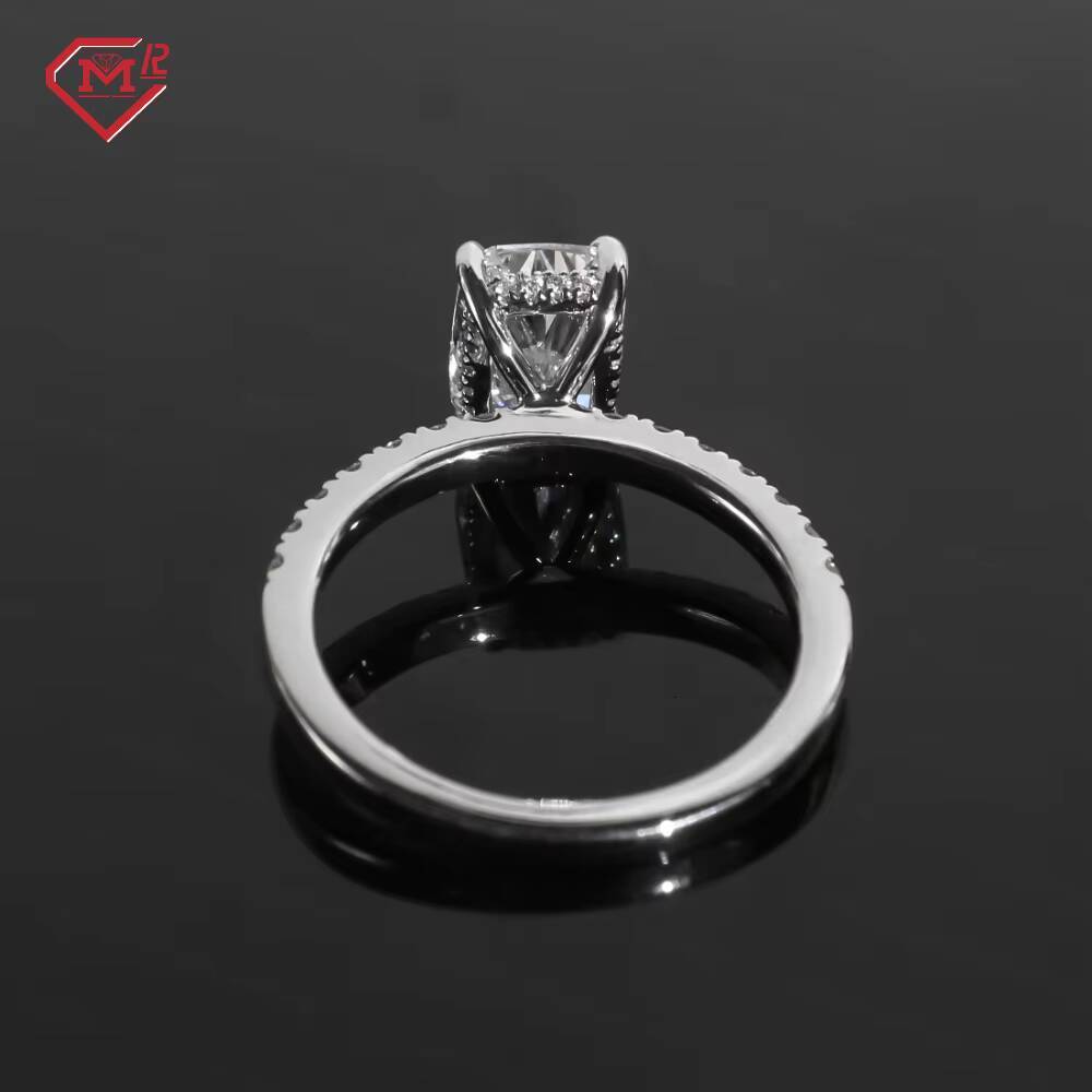 Engagement Diamond Ring Wedding Custom Jewelry 925 Silver D-VVS1 Radiant Cut Lab Grown Diamond Ring
