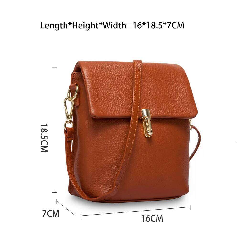 Zency 100% Genuine Leather Fashion Women Messenger Bag Practical Phone Purse Girl's Small Flap Bags Lady Shoulder Handbag