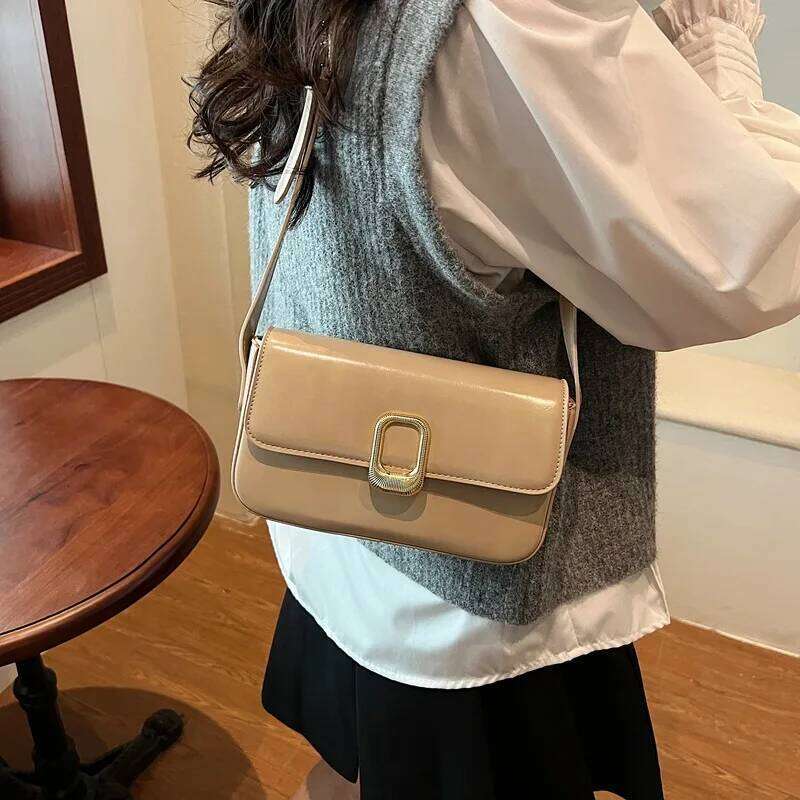 Vintage Square Bag Retro Chic Shoulder Purse Minimalist Crossbody Handbag For Women