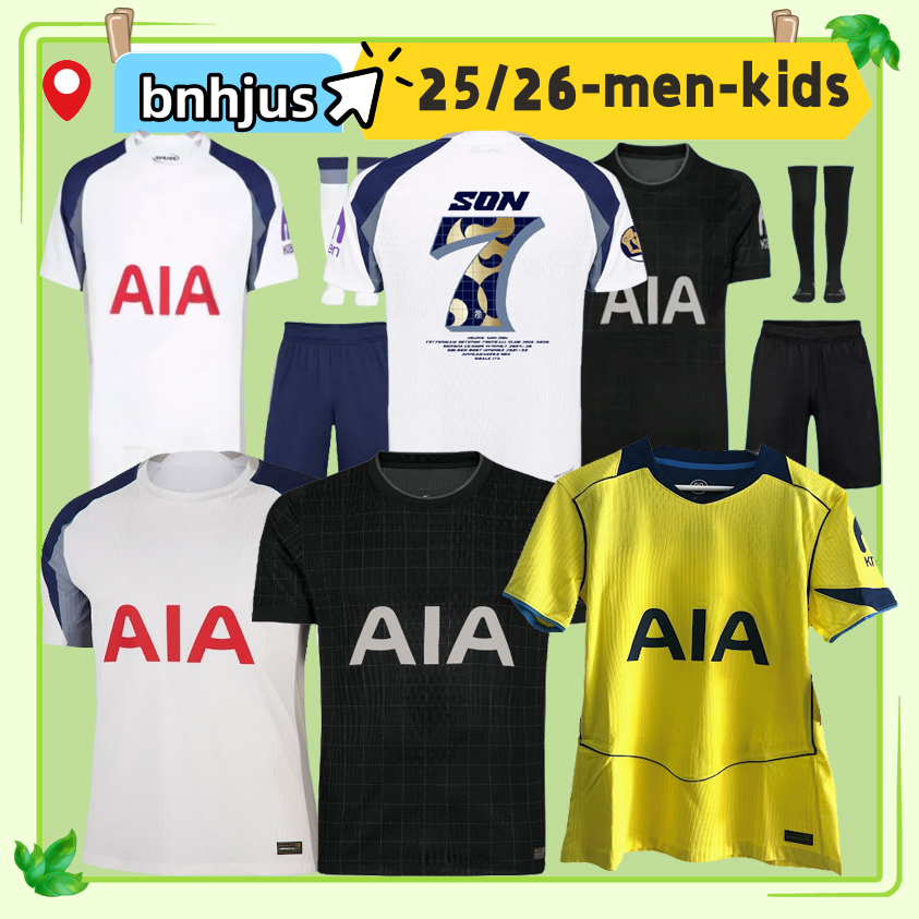 25 26 KUDUS JOHNSON MADDISON SON VAN DE VEN BERGVALL SOLANKE Soccer Jerseys 2025 2026 PEDRO PORRO BISSOUMA KULUSEVSKI RICHARLISON football shirt kit Men kids