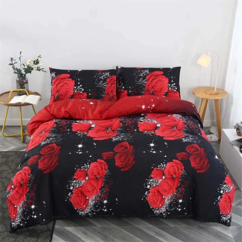 Reversible Summer Blossom Single Twin Full Queen Duvet Cover Set Y250819