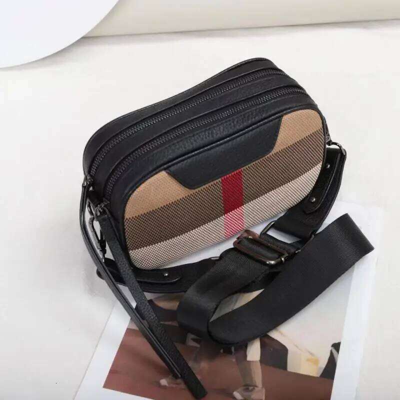 Genuine Leather Fashion Camera Bag Women Crossbody Shoulder Bags Messebger Canvas Brand Designer Handbags Square Blacktote bagLuxury bag