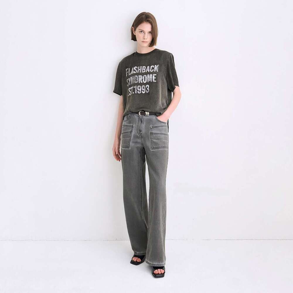 2025 New Niche Design Straight Y2K Jeans Women's Fashion High Waist Long Pants