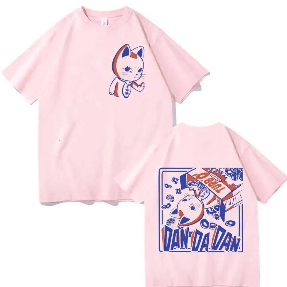 Japan Anime Dandadan Turbo Granny Cat Graphic T Shirt Fashion Cartoon Oversized T-shirt Men Women Vintage Casual Cotton T-shirts Y250819