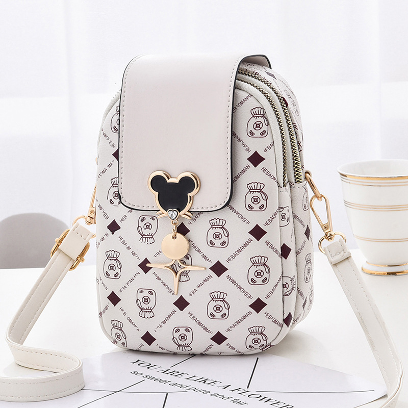 Free Shipping Designer Luxury New Fashion Printed Stylish Phone Bag Korean Trend Versatile Shoulder Crossbody Bag Leisure Mini Handbag