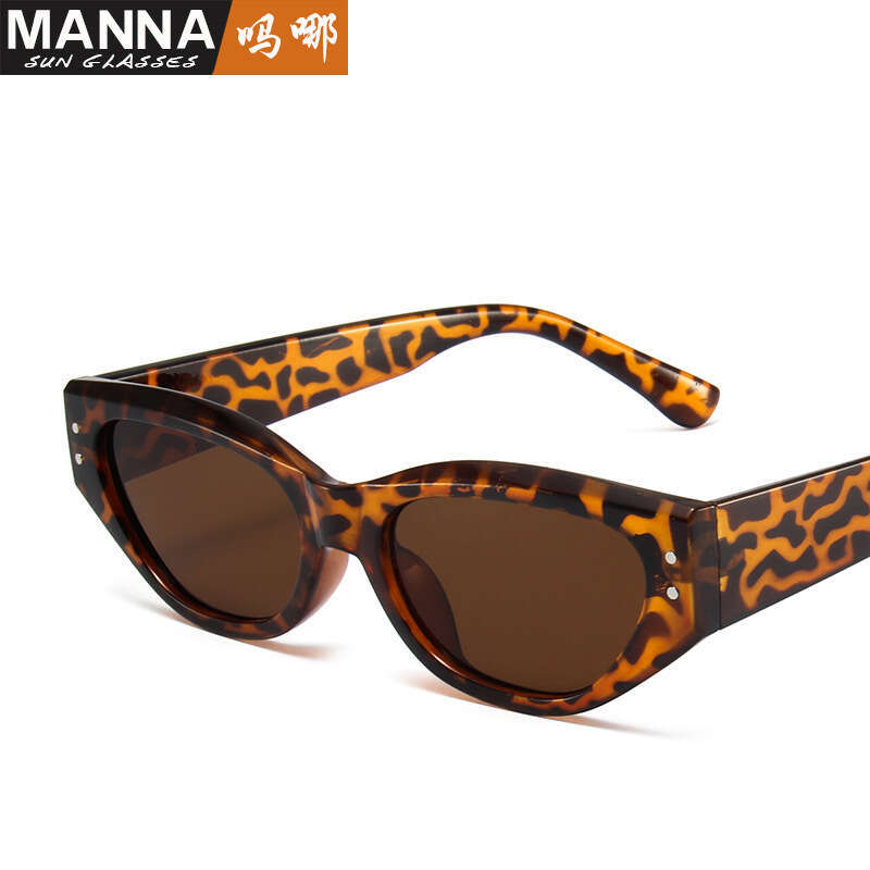 2025 Trendy New Cat Eye Small Frame Sunglasses Ins Jelly Designer Color Simple Rivet Glasses