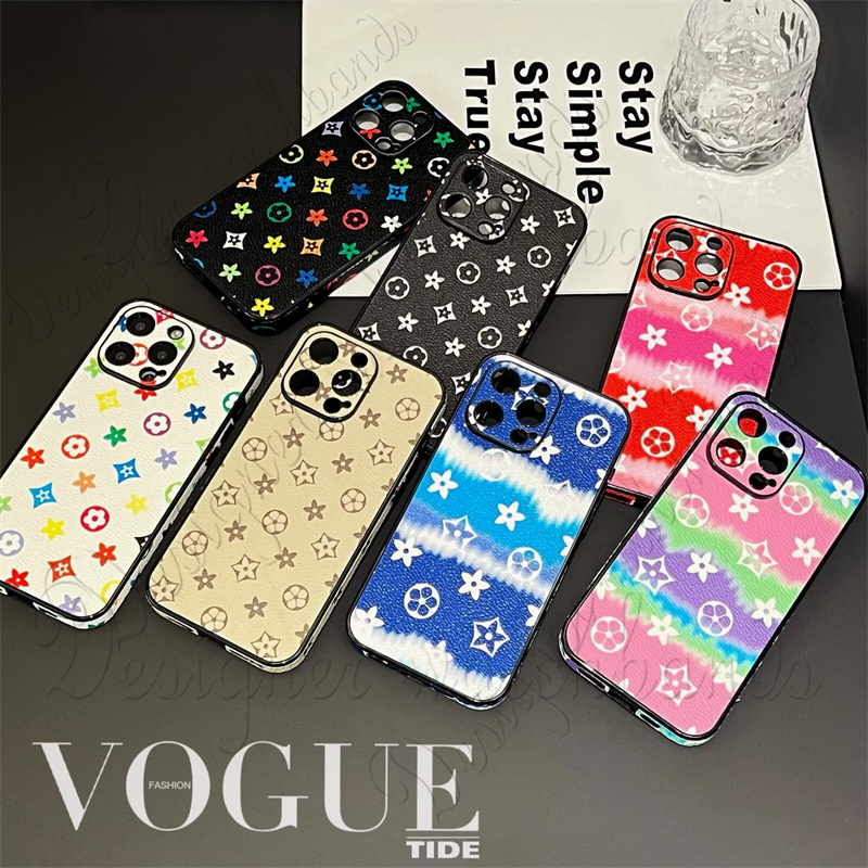 Fashion Designer Phone Cases for iPhone 17 Pro Max cases Summer fresh beach style case for 16 15 Plus 14 Pro 13 12 11 checkered square iPhone 15 Luxur