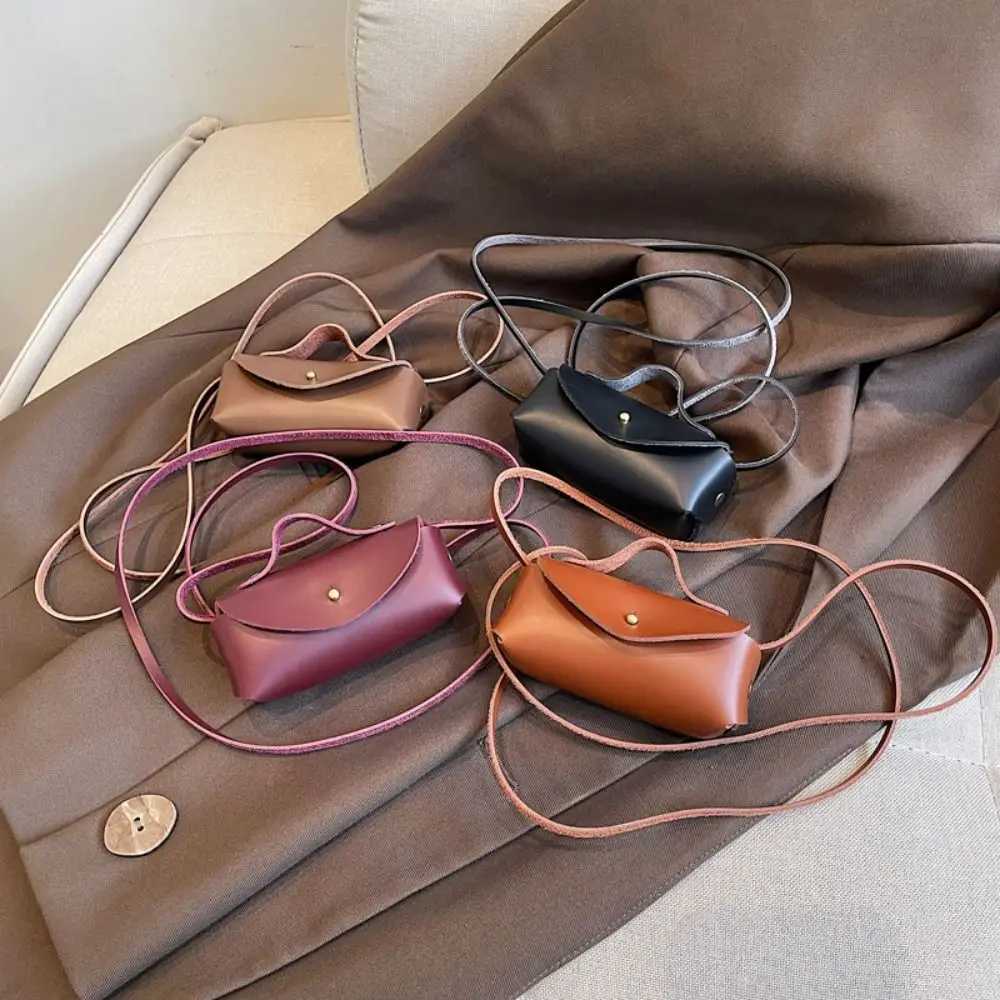 FAshion PU Leather Mini Crossbody Bag Solid Color Small Shoulder Bag Horizontal Coin Purse Y250819