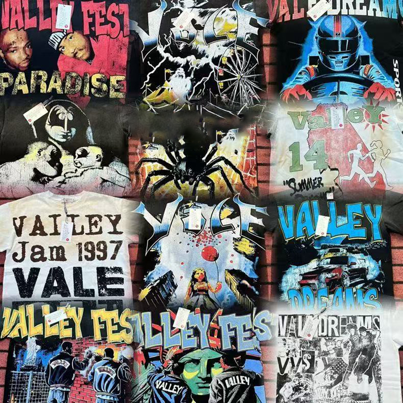 100 styles vale shirt valley shirt designer t shirt men summer mens shirt hip hop rock tee fashion streetwear tshirt graphic tee y2k shirt vale lives party shirts s--xl