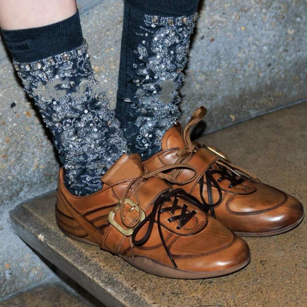 Cowhide Version~ Genuine Leather Niche Vintage Heavy-duty Lace-up Forrest Gump for Women Versatile One-strap Casual German Training Shoes