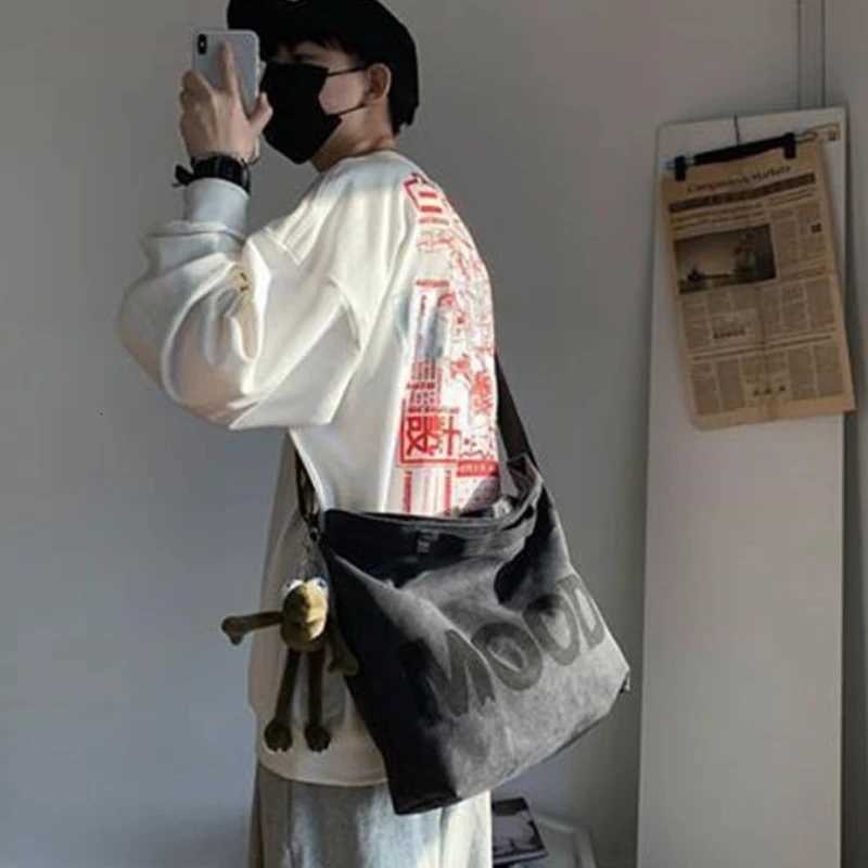 Upgrade Thicken Women Messenger Bag Large Capacity Canvas Women Crossbody Bags Female Student Korean All Matching Mood Handbag Y250819