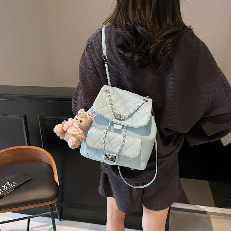 Bucket Drawstring Bag for Women Korean Bags Version Ins Trendy Fashion Small Chanel Style Quilted Backpack Designer 2025 Spring High-end Feel