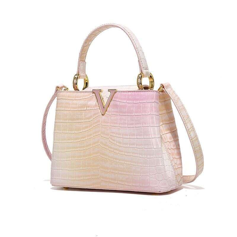 Women's Bag Shiny Leather Niche Crocodile Pattern New High-End Single-Handed Crossbody Handbag