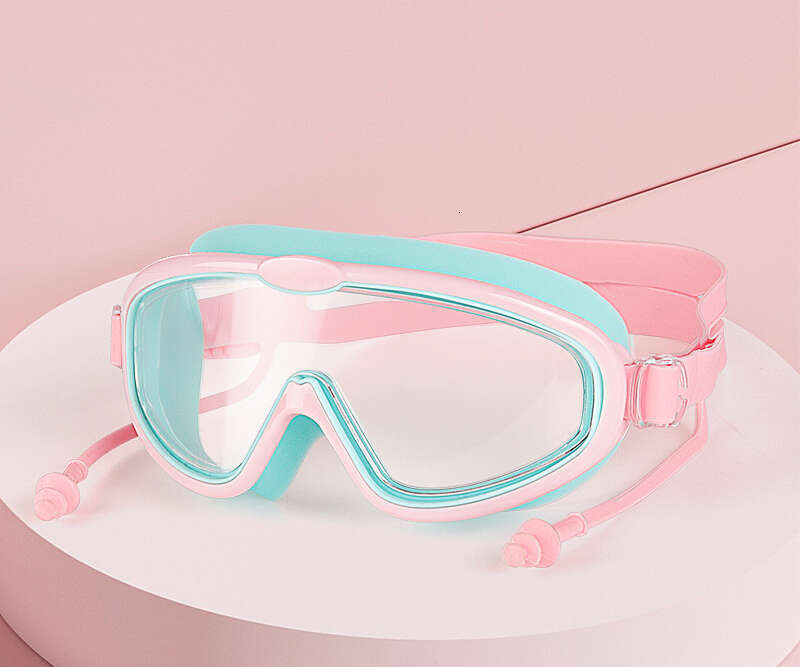 Children's Swim Girls Boys Swimming Gear Glasses Waterproof Anti-Fog Large Frame Professional Diving Goggles