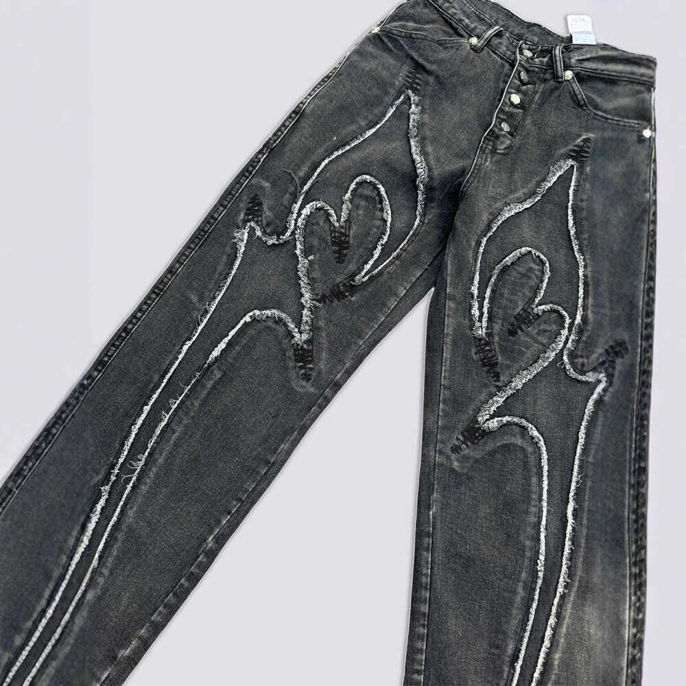 2025 New Star Embroidery Washed Y2K Jeans Unisex High Street Fashion Streetwear Long Pants
