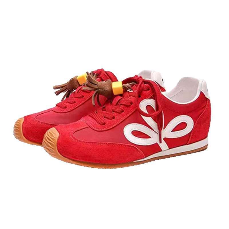 2025 Summer New Forrest Gump Thin Genuine Leather Breathable Height Increasing German Training Women Soft Sole Casual Sports Shoes