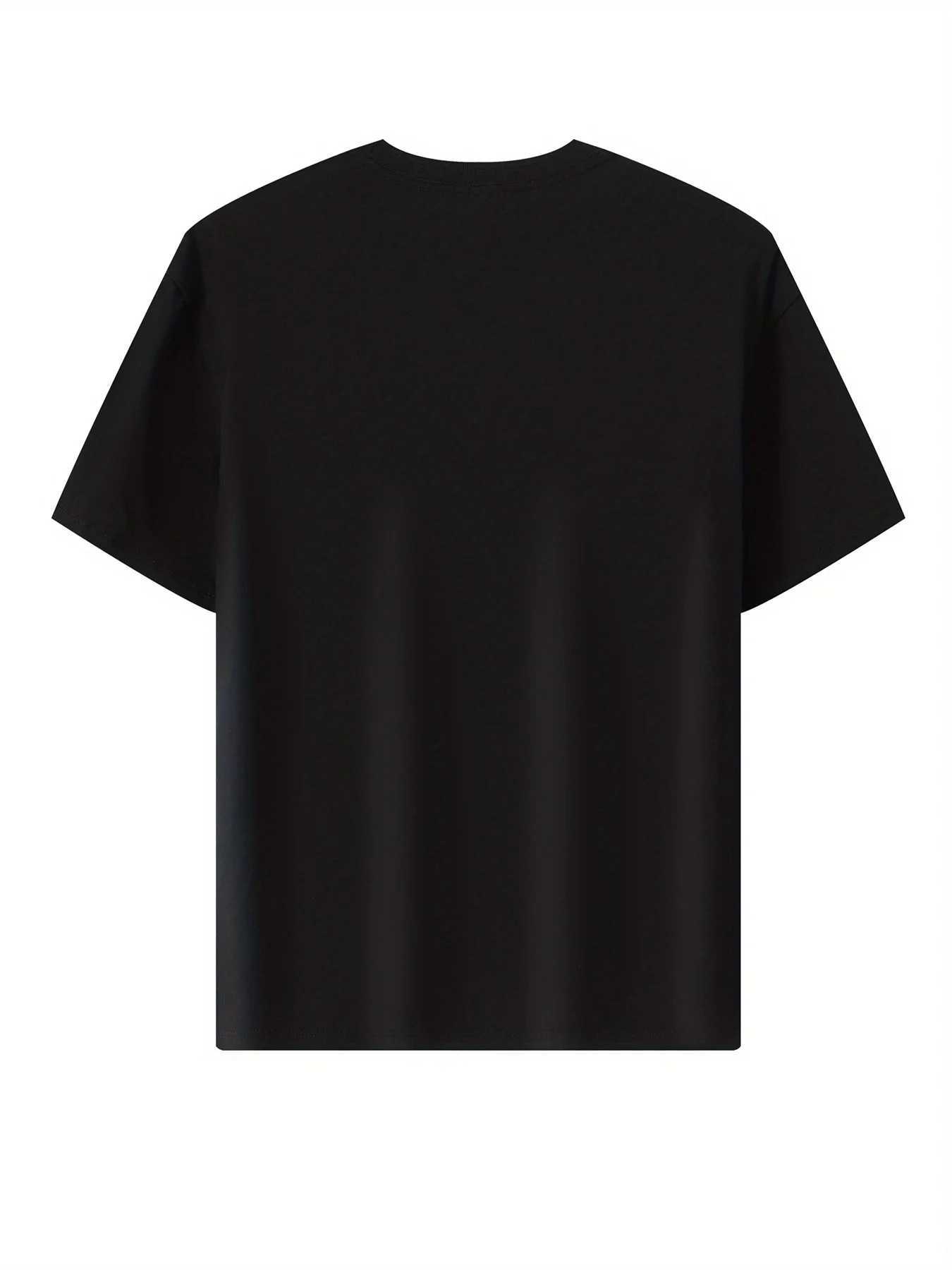 Mens 100% pure cotton summer loose size simple letter printed casual and comfortable round neck short sleeved T-shirt top Y250819