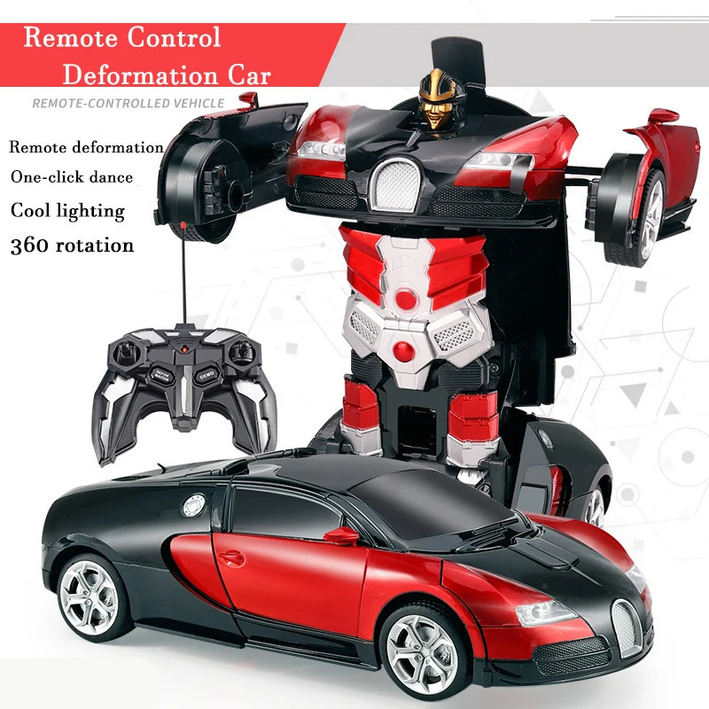 2IN1 Electric RC Car Transformation Robots One-key Deformation Car Outdoor Remote Control Sports Car Model Children Boys Toys 250820CJ