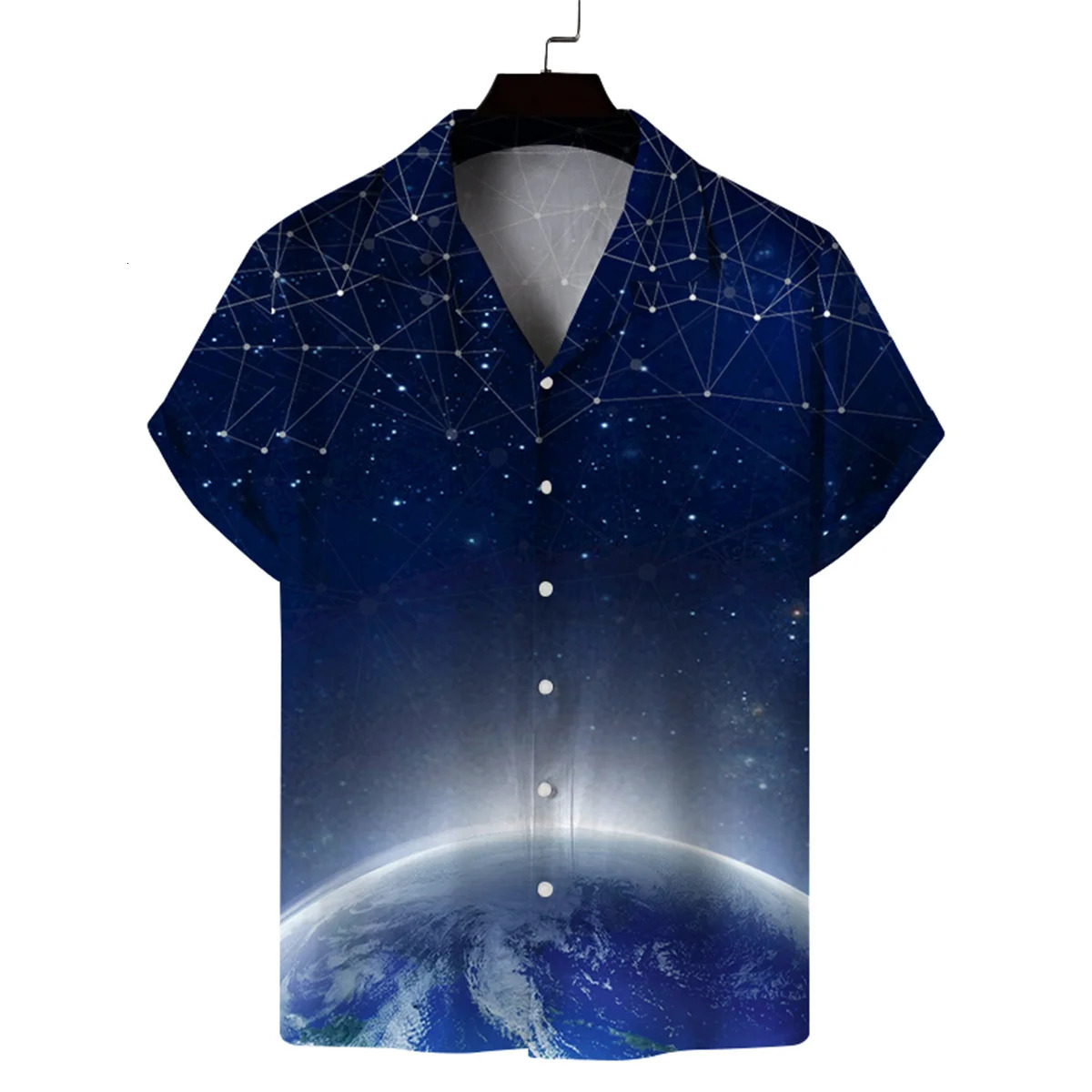 Mens summer Hawaiian casual personalized shortsleeved shirt mens printed fashion Cuban collar beach 250808