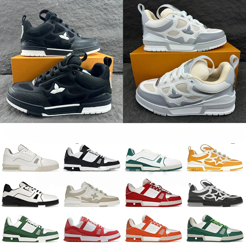 Top Skate Shoes Original packaging box Designer Trainers High Quality Men and Women Sneakers Lace-up Low-top Sports Breathable Black White With Box 3ea 5d2 9e7