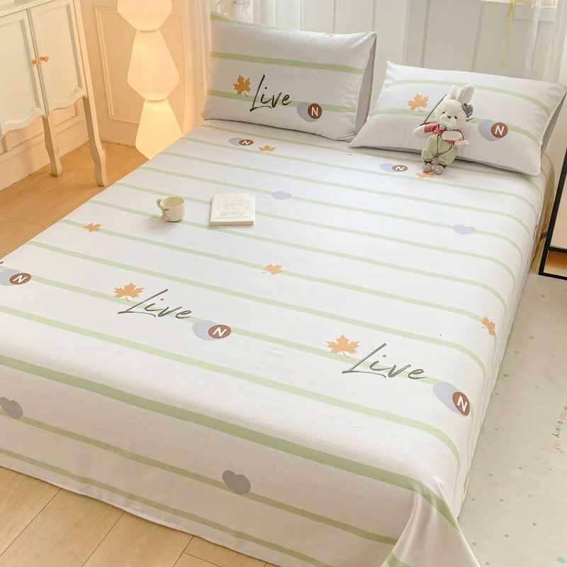 Cotton Flannel Bed Sheet Set - Printed Smooth Durable Lightweight Breathable 1/2/3 Piece Bedroom Collection Y250819